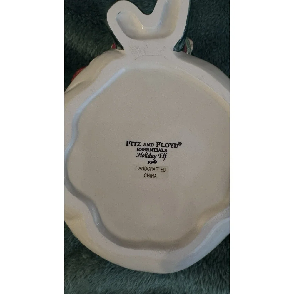 Vtg Christmas Fitz & Floyd Elf & Teddy Bears Lid Covered Candy Dish 6